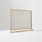 Modern Stone Fireplace Screen &amp; Log Holder