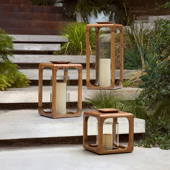 Mango Wood Lanterns Handcrafted Decor | West Elm