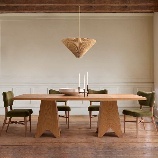 Pierce & Ward Burl Wood Dining Table (90") by West Elm