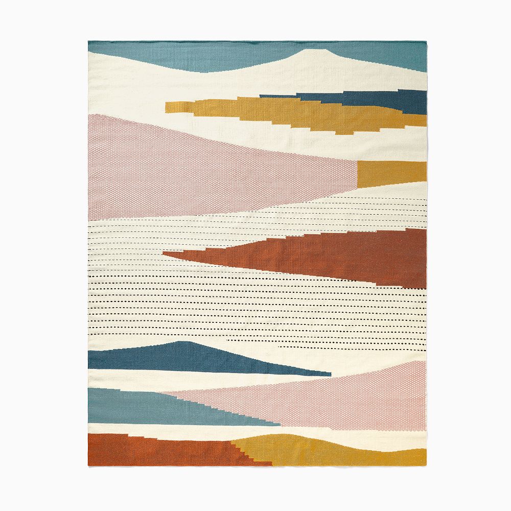 Larkin Flatweave Wool Rug - 6'X9', Dark Horseradish