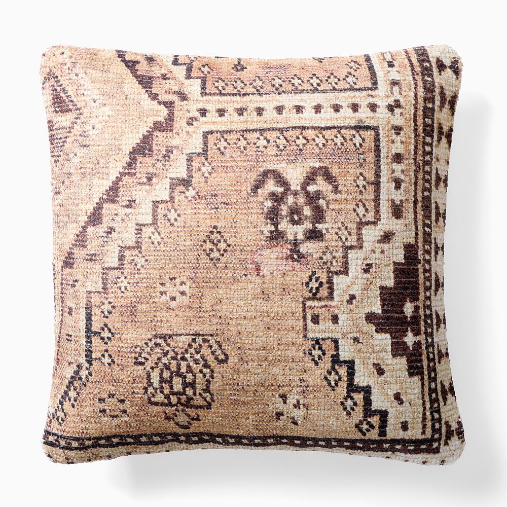 Delia Pillow Cover - 20X20, Rosewood + Feather Down Insert