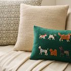 Embroidered Pups Pillow Cover &amp; Throw Set