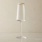 Horizon Lead-Free Crystal Gold-Rimmed Champagne Flute Glass Sets
