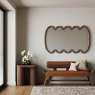 Swirl Ash Wood Wall Mirror