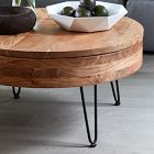 Bowed Legs Round Storage Coffee Table (31")