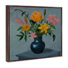 Floral Still Life Vase Framed Canvas Wall Art