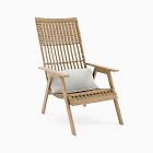 Teak &amp; Wicker Outdoor Lounge Chair (Set of 2)