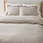 European Flax Linen Merrow Edge Duvet Cover &amp; Shams