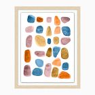 Rainbow Pebbles Framed Wall Art