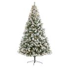 Faux Flocked Oregon Christmas Tree