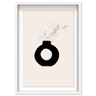 Sketched Plant &amp; Vase Framed Shadowbox Wall Art