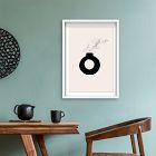 Sketched Plant &amp; Vase Framed Shadowbox Wall Art