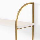 Curved Polished 2-Tier Shelf (32")