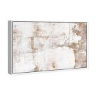 Earthy Metallic Framed Canvas Wall Art