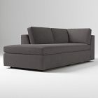 Open Box: Harris Left-Arm Bumper Chaise - Performance Basket Slub Pewter