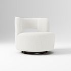 Open Box: Millie Swivel Chair - Performance Chunky Boucle White