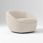 Open Box: Cozy Swivel Chair - Yarn Dyed Boucle Alabaster