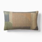 Open Box: Woven Silk Patches Pillow Cover (12" x 21") - Midnight