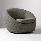 Open Box: Cozy Swivel Chair - Performance Cozy Boucle, Dark Olive
