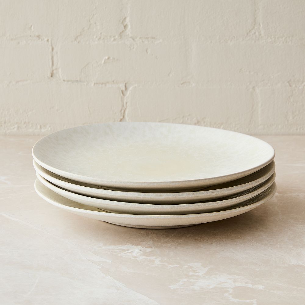 Oyku Stoneware Dinner Plate Sets - Beige, Set of 4