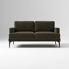 Open Box: Andes Sofa (60"W, 34"D) - Performance Distressed Velvet Juniper, Dark Pewter