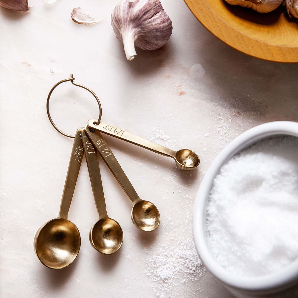 Farmhouse Pottery Measuring Spoons - Stainless Steel, Gold