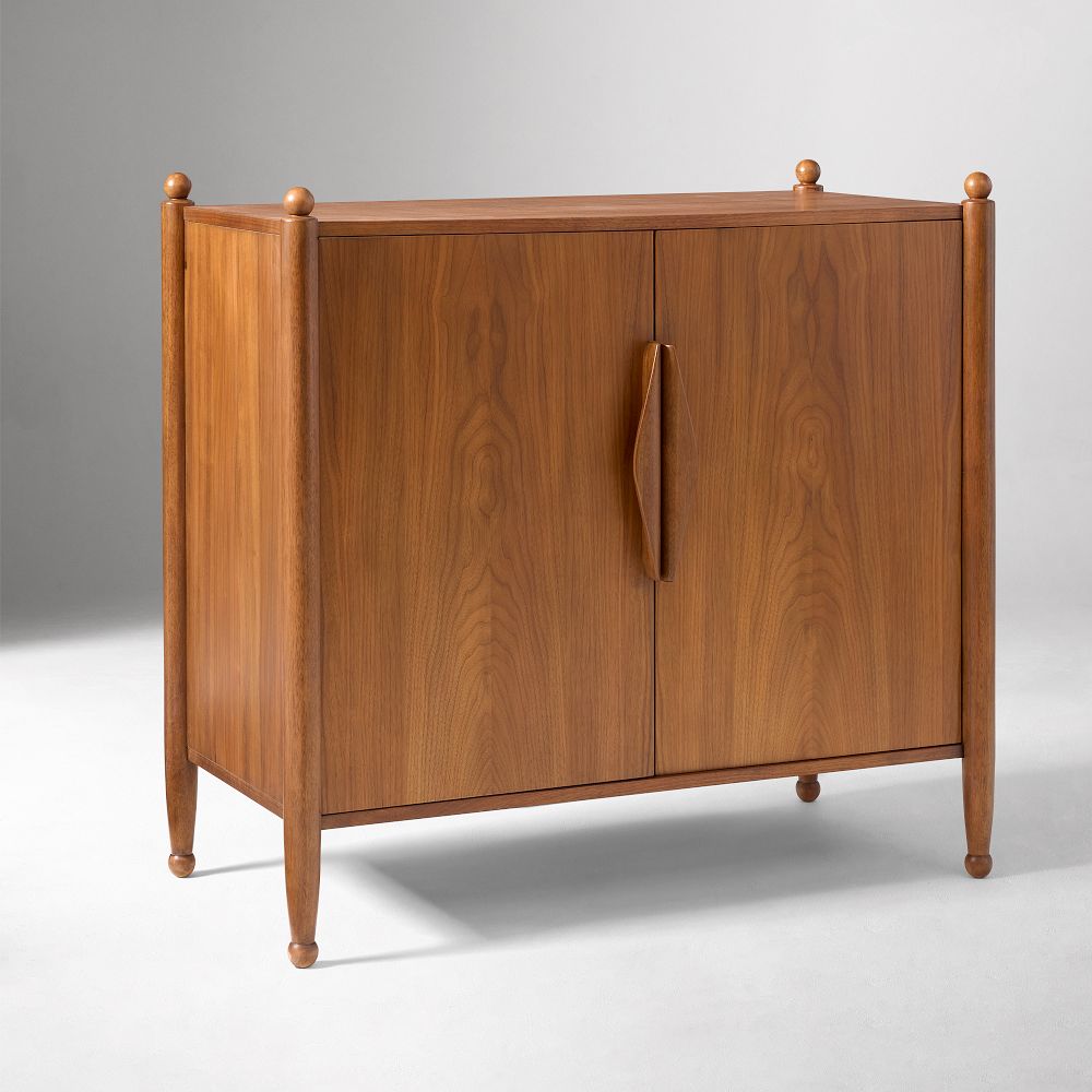 Pierce & Ward Wood Bar Cabinet (40") - Cool Walnut