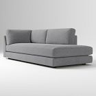 Open Box: Haven Right-Arm Bumper Chaise - Performance Distressed Velvet Pewter