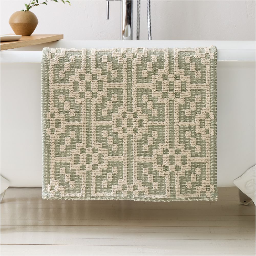 Welsh Bath Mat - 20x34, Celadon