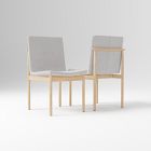 Open Box: Framework Dining Chair, Set of 2 - Twill Frost Gray, Blonde