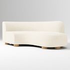 Open Box: Laurent Right-Arm Wedge Chaise - Performance Distressed Velvet Alabaster, Blonde