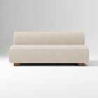 Open Box: Laurent  Armless Double - Yarn Dyed Boucle Alabaster, Cool Walnut