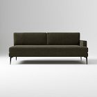 Open Box: Andes Right-Arm 3-Seater Sofa - Performance Distressed Velvet Juniper, Dark Pewter