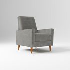 Open Box: Rhys MidCentury Recliner, Poly, Twill, Slate, Pecan