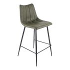 Open Box: Alibi Leather Counter Stool (26"), Set of 2 - Dark Green