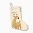 Open Box: Felt Reindeer Stocking - White
