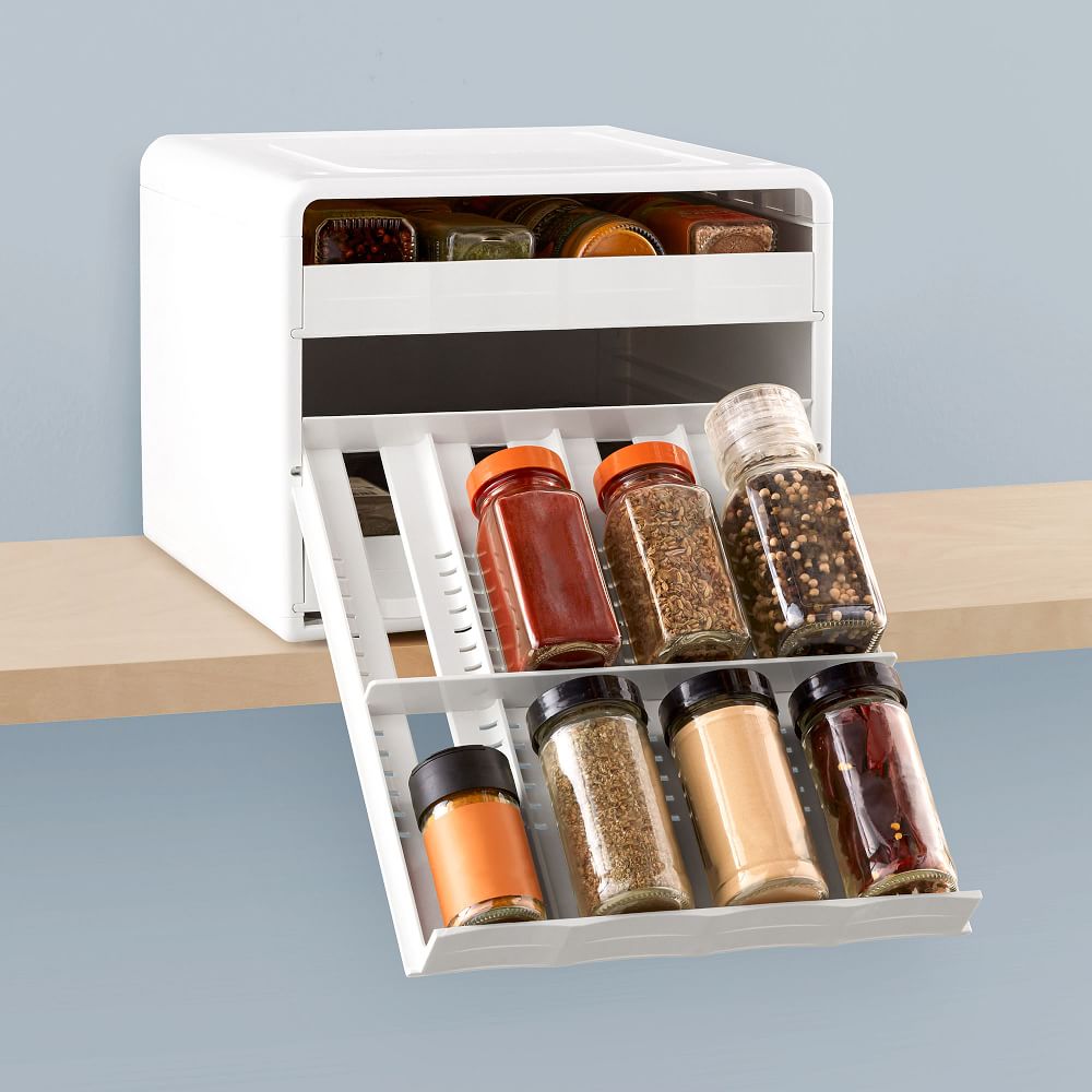 YouCopia SpiceStack Spice Bottle Organizer - White