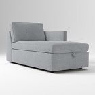 Open Box: Build Your Own - Harris Sectional, Right-Arm Storage Chaise - Performance+ Yarn Dyed Linen Weave Graphite