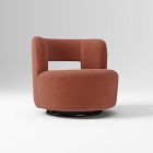 Open Box: Millie Swivel Chair - Deluxe Velvet Burnt Umber