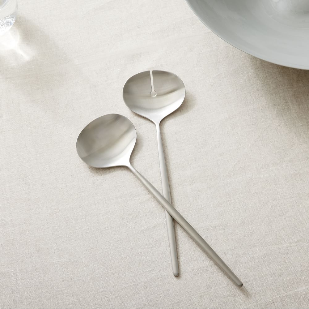 Sidney Stainless Steel Serving Utensils (Set of 2) - Silver, Set Of 2