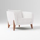 Open Box: Delray Chair - Performance Coastal Linen White, Cool Walnut