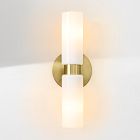 Weston Smooth Glass Indoor/Outdoor Double Short Sconce (16")