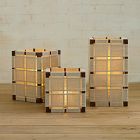 Sohan Wood &amp; Linen Lanterns
