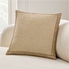 Crocheted Jute Border Pillow Cover