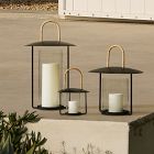 Rattan-Handled Iron Lanterns