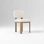 Open Box: Anton Dining Chair - Performance Yarn Dyed Linen Weave Alabaster, Burnt Wax