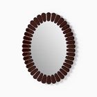 Pierce &amp; Ward Faceted Oval Wall Mirror