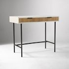 Open Box: Quinn Mini Desk (37") - Rubberwood, Dark Bronze