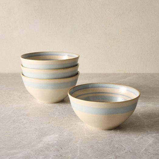 Cabana Stripe Stoneware Cereal Bowl Sets by West Elm