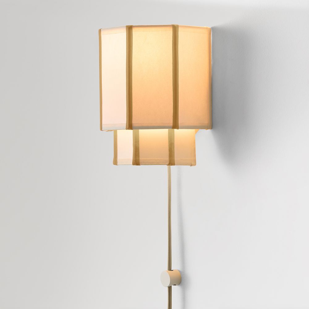 Emma Chamberlain Faceted Plug-In Sconce (7") - 7", Ochre